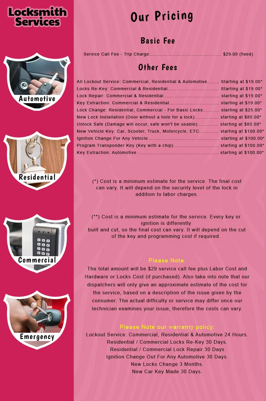 Union NJ Locksmith Store Union, NJ 908-514-4143 - price-list-c-18